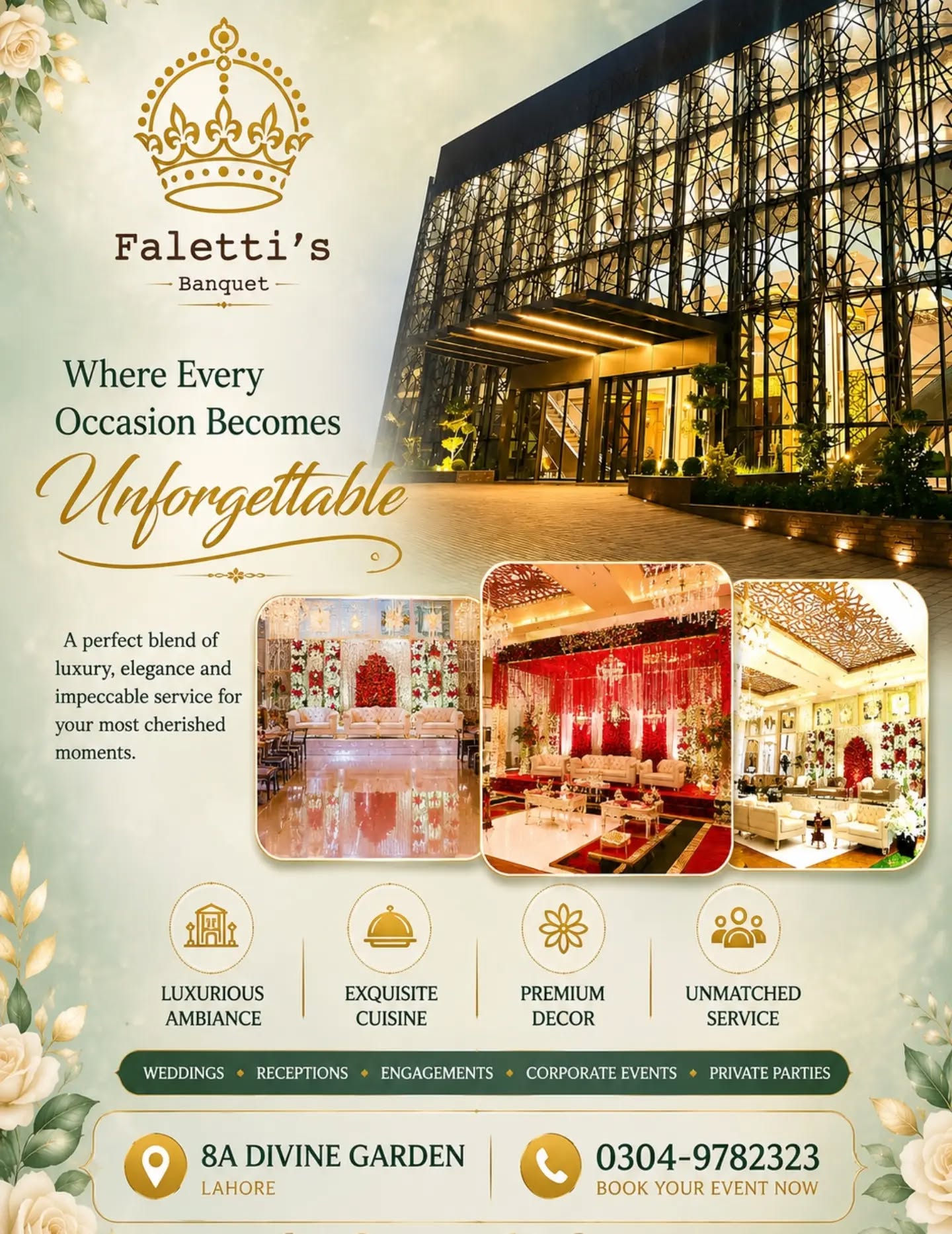 Faletti's Banquet Divine Garden wedding venue in Lahore — photo 4
