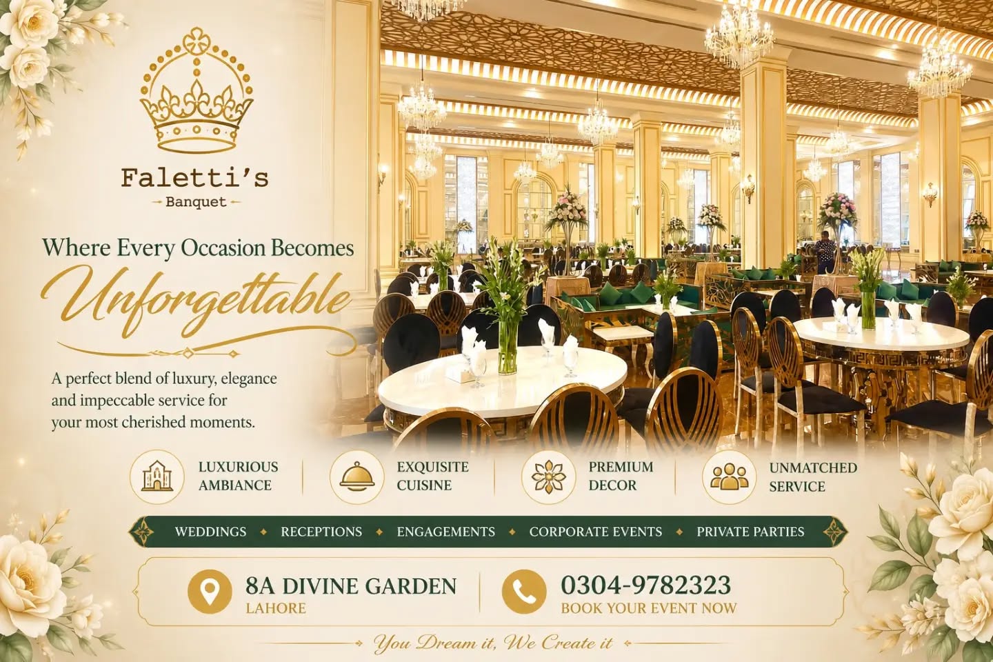Faletti's Banquet Divine Garden wedding venue in Lahore — photo 2
