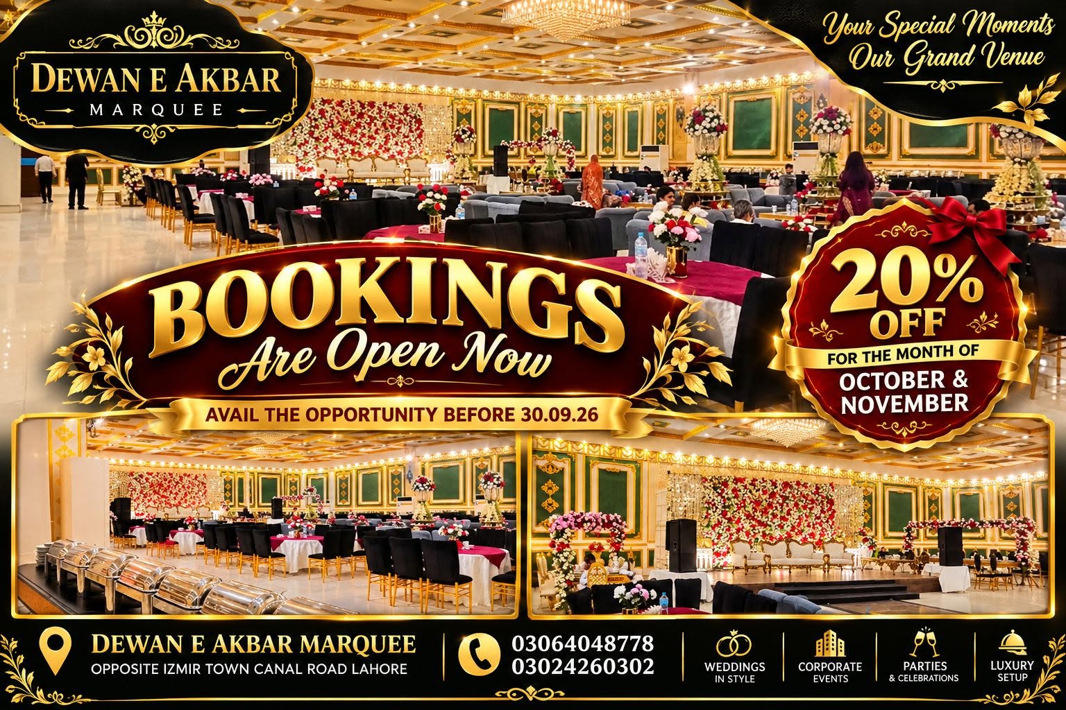 Dewan e Akbar Marquee and Halls wedding venue in Lahore