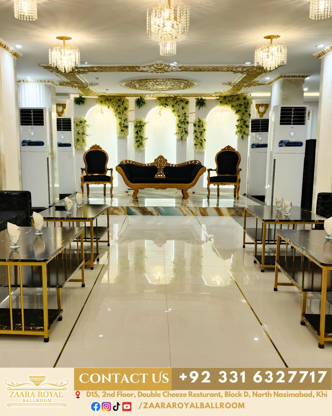 Zaara Royal Ballroom wedding venue in Karachi