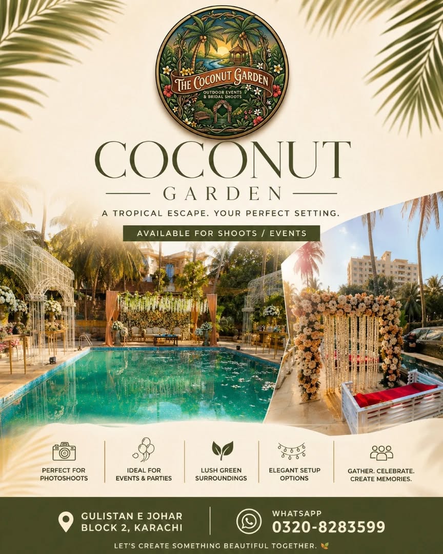 Coconut Garden wedding venue in Karachi
