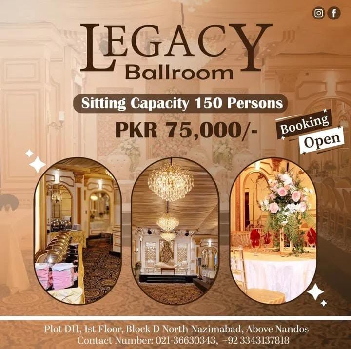 Legacy Ballroom wedding venue in Karachi — photo 4