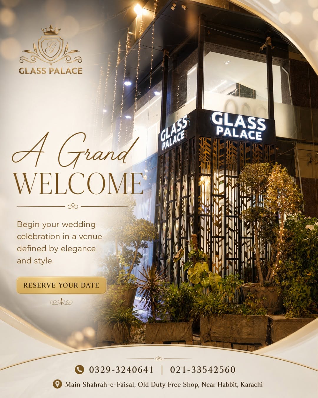 Glass Palace wedding venue in Karachi