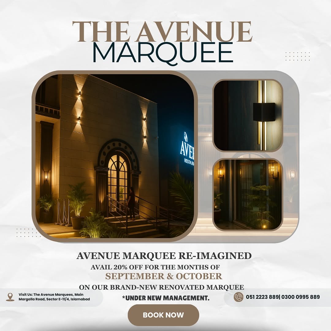 The Avenue Marquee wedding venue in Islamabad — photo 1