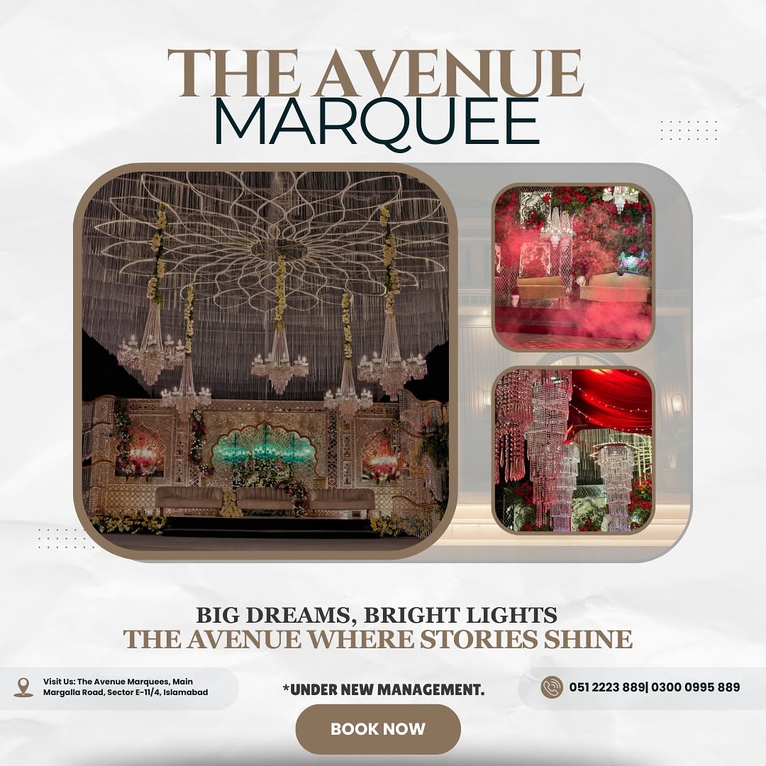 The Avenue Marquee wedding venue in Islamabad — photo 2