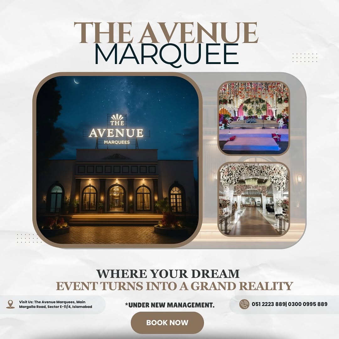 The Avenue Marquee wedding venue in Islamabad