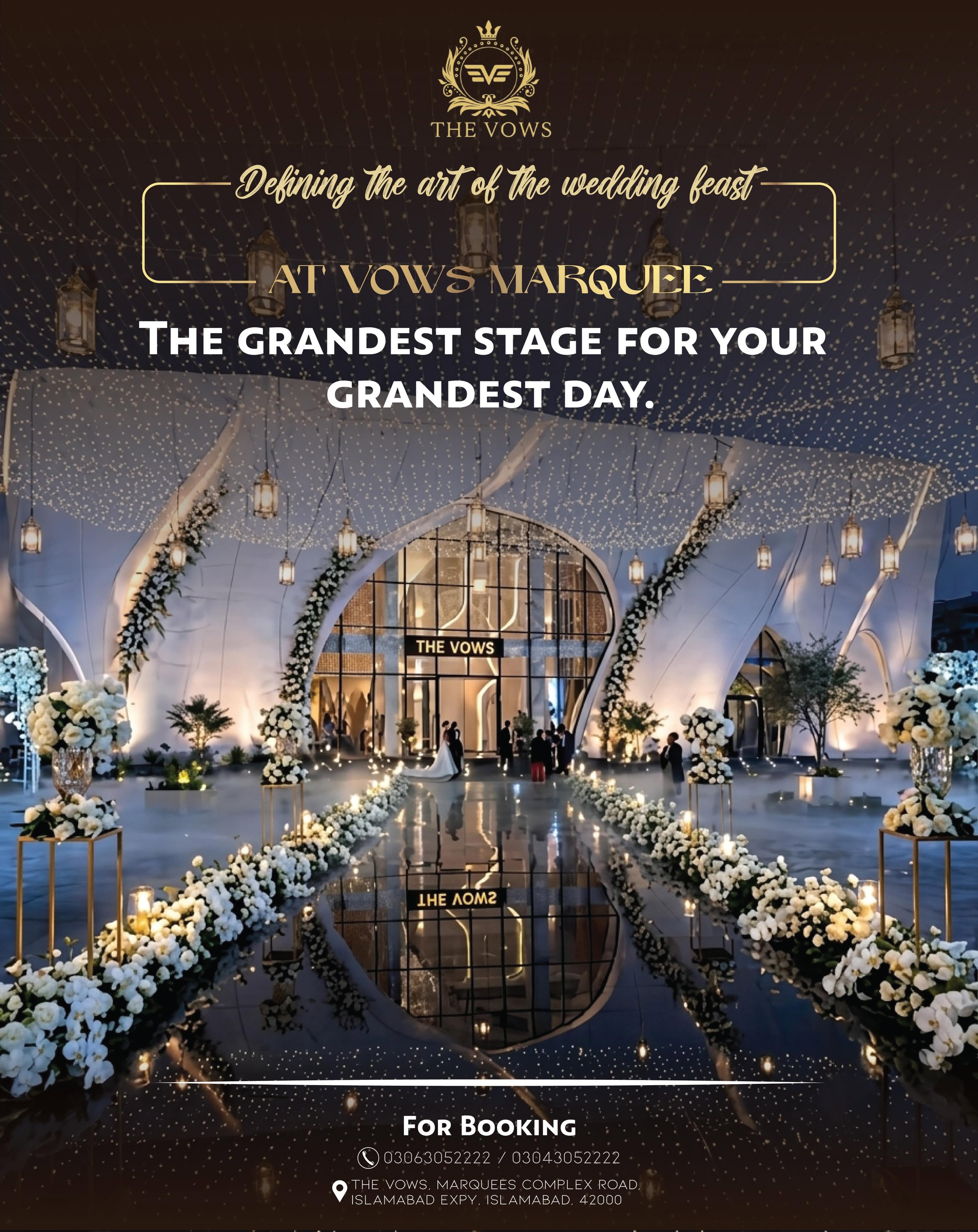 The Vows wedding venue in Islamabad