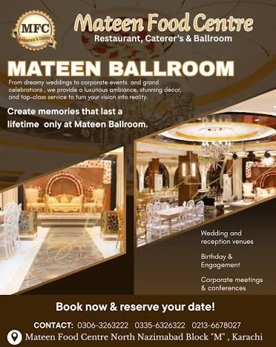 Mateen Ballroom wedding venue in Karachi — photo 4